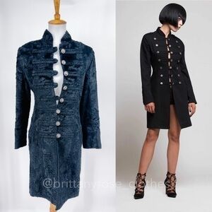 J GERARD PEACE GALLERY Guardsman Military Jacket in Black Fur